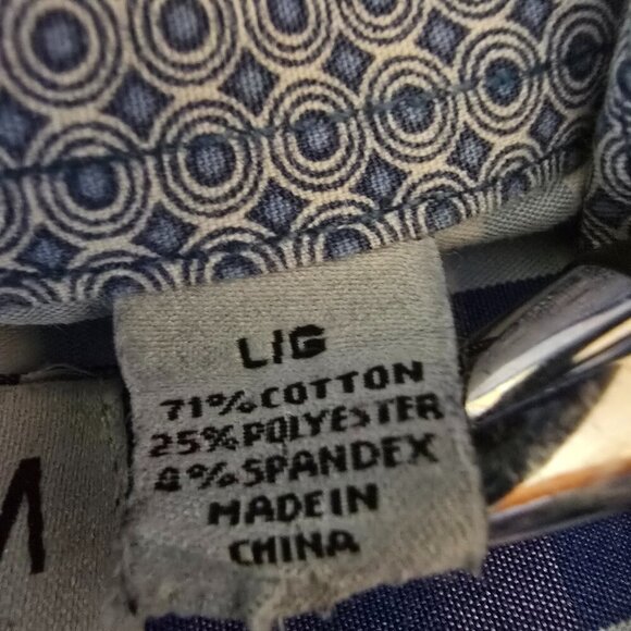 NICK GRAHAM EVERYWHERE BUTTON DOWN BLUE AND WHITE WITH CONTRAST COLLAR&CUFF L - Picture 2 of 6